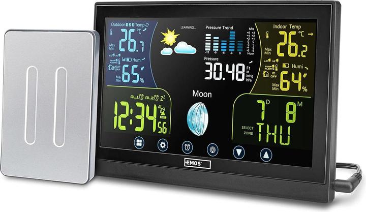 Produktbild Emos Wetterstation mit Funkuhr und Aussensensor