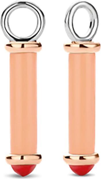 Ti Sento Milano Einhänger für Creolen korallenpink bicolor 9234CP (925 Sterling Silber)