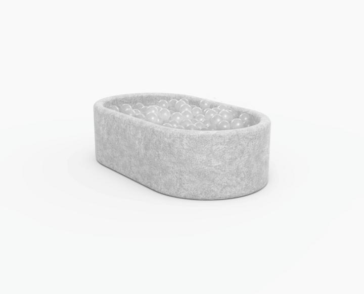 Kidkii Bällebad Oval light grey (150 Bälle )