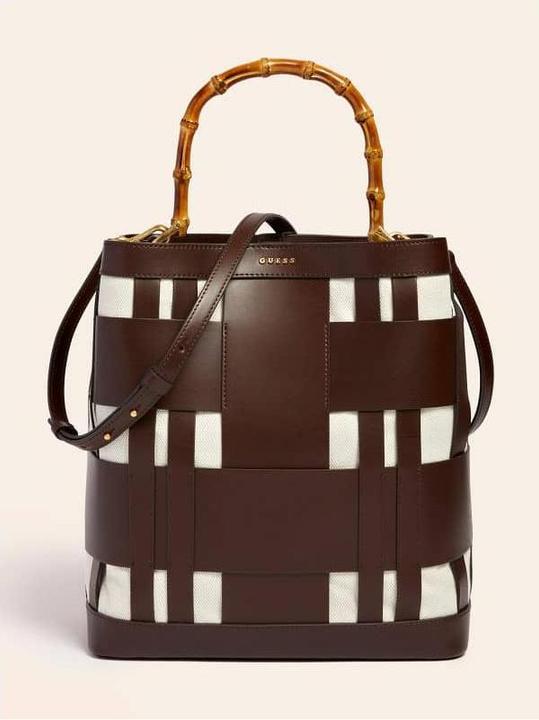 Immagine prodotto Guess Aida, Textile Bag, Dark Brown, HWAIDWL2301, For Women, 28 x 33 x 22