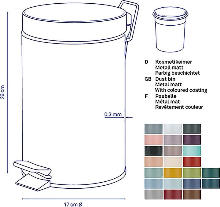 Produktbild Kela Kosmetikeimer Monaco (3 l)