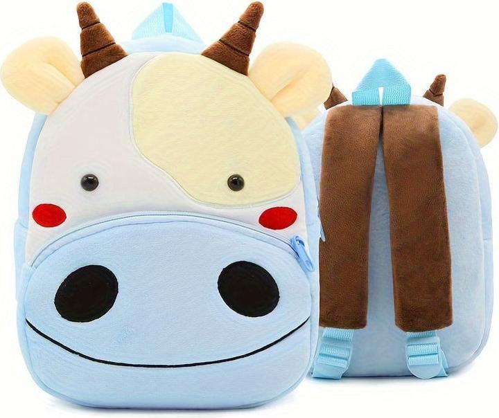 Immagine prodotto Only-Bags.Store Zaino in poliestere per la scuola, zaino in peluche con animali simpatici, borsa piccola per le