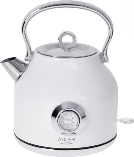 Produktbild Adler AD 1346b Kettle with a Thermomete, Electric, Power 2200 W, Capacity 1.7 L, Black (1.70 l, EU-Stecker)