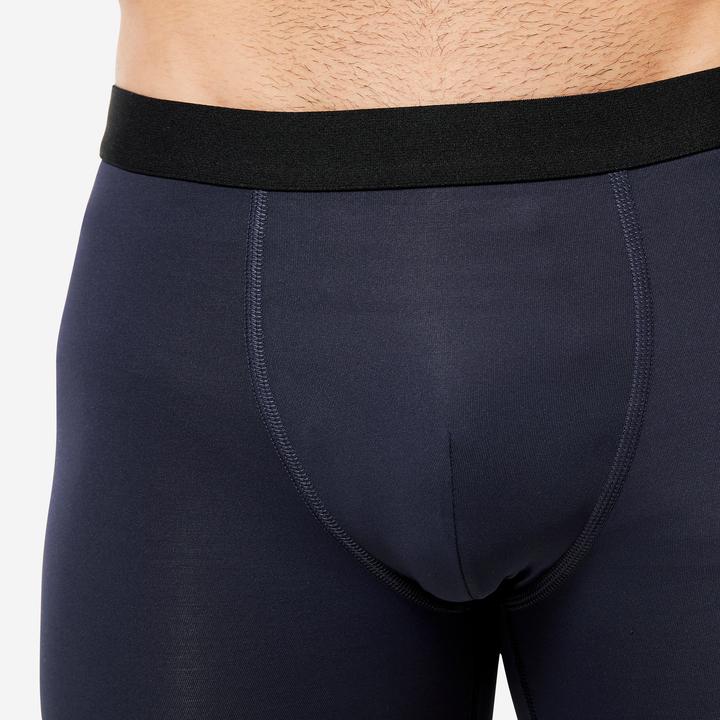 Produktbild Decathlon Funktionsunterhose Boxershorts Herren atmungsaktiv 3er Pack - navy/blau/khaki (M, 3er Pack)