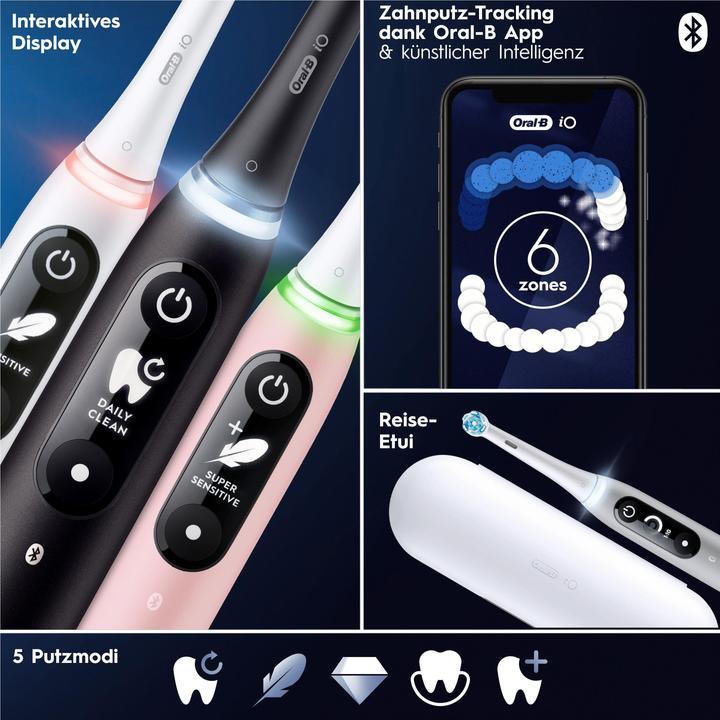 Immagine prodotto Oral-B iO Series 6, White Luxe Edition Elektrische Zahnbürste (Spazzolino oscillante)