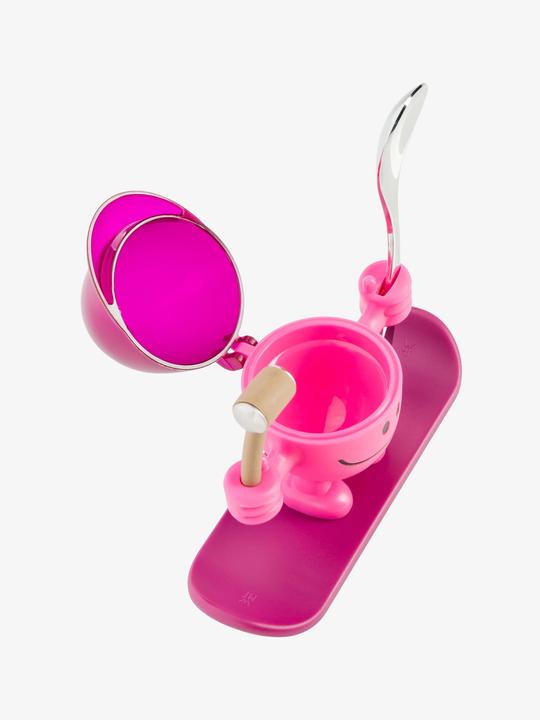 Produktbild WMF Eierbecher mit Löffel lustiger Eierbecher Kinder Kunststoff McEgg pink (1 x)