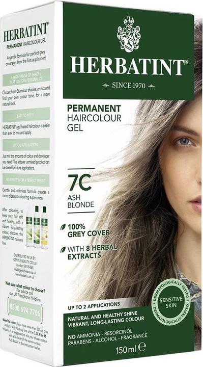 Produktbild Herbatint Permanentes Haarfärbegel (7C Aschblond)