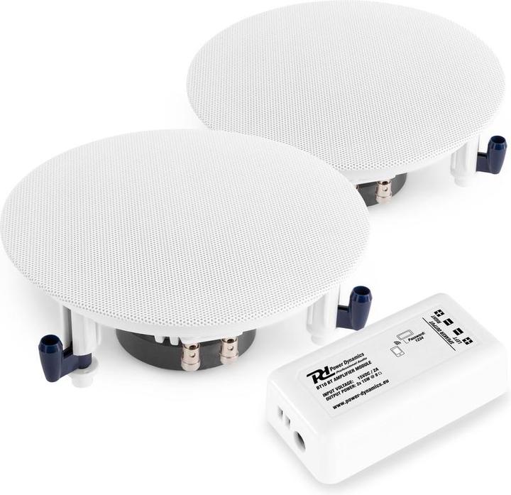 Actual product image Inventum speaker - 2x plafond speaker Power Dynamics ESCS6 + Bluetooth amplifier Power Dynamics BT10 - Compl (USB power delivery)