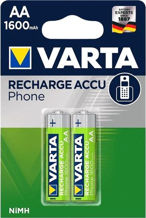 Varta Akku passend für Siemens Gigaset 3015 Comfort, AA NiMH Akku 1600mAh