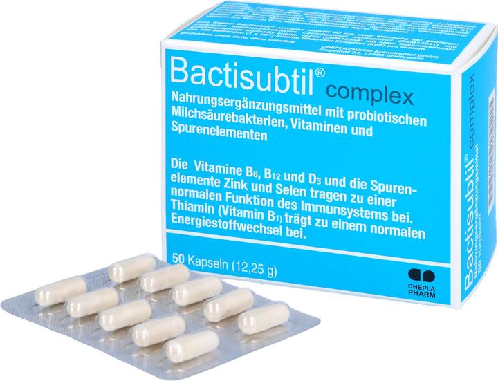Actual product image Cheplapharm Bactisubtil complex capsules, 50 capsules (50 Piece, Capsules)