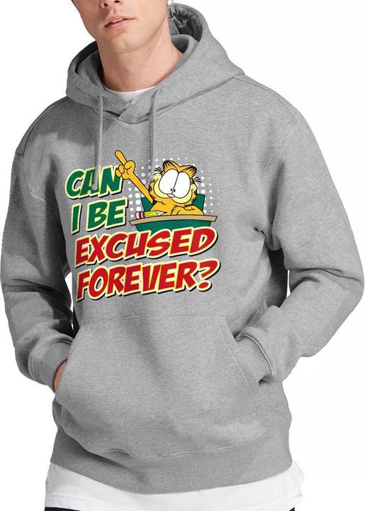 Immagine prodotto Garfield Excused Forever Felpa con Cappuccio Uomo (XXL)