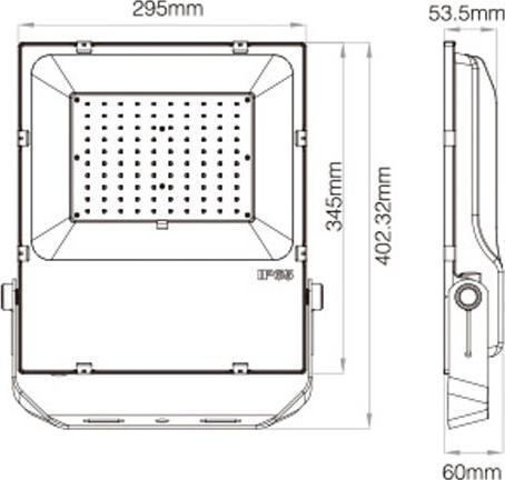 Produktbild Milight RGBW Funk Profi LED Flutlicht 100W IP65 mit Fernbedienung (9500 lm, IP65)