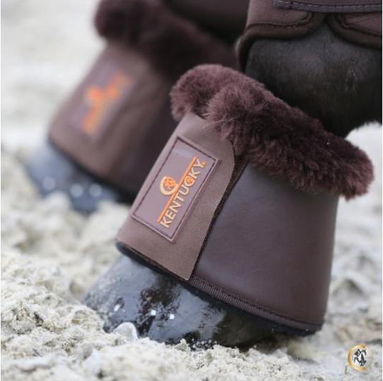 Actual product image Kentucky Horsewear Hoof Bells Leather Sheepskin