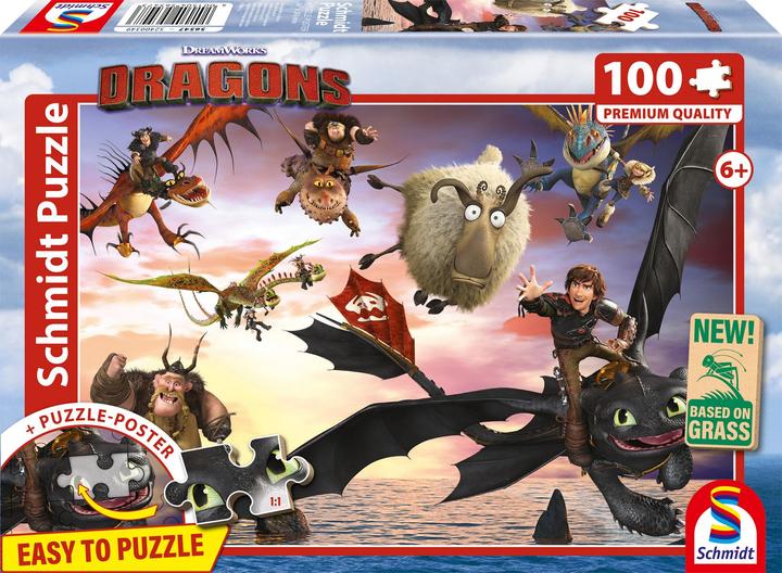Actual product image Schmidt Spiele Dragons, Drachenreiter 100 Teile (100 pieces)