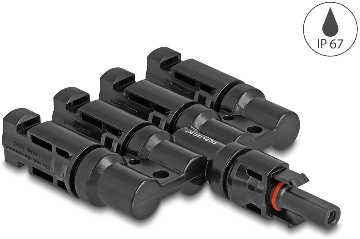 Produktbild Delock DL4 Solar Konnektor 1x Buchse zu 4x Stecker, IP67 (Solarstecker)