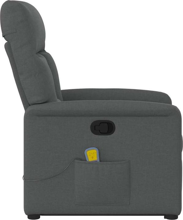 Actual product image VidaXL Massage chair with stand-up aid dark grey fabric