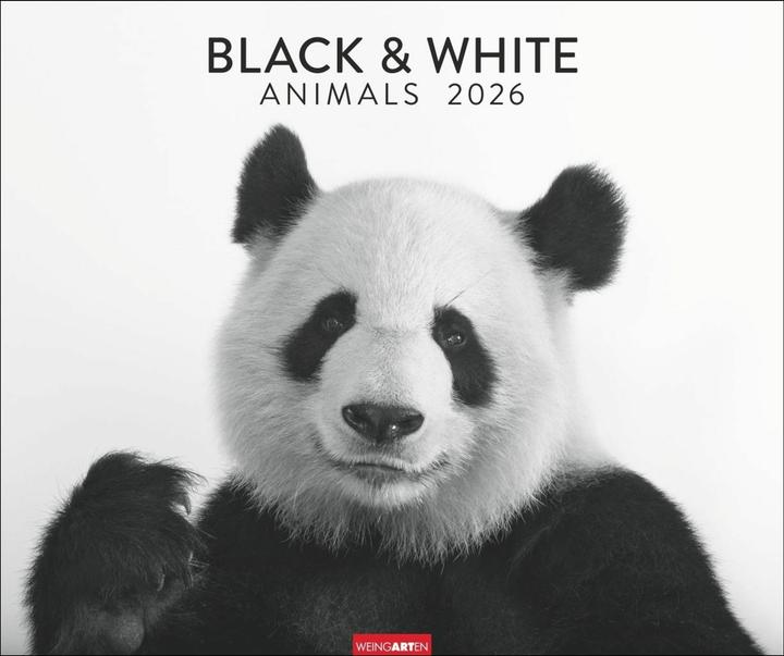 Produktbild Black & White Animals 2026 (55 x 46 cm, Harter Einband, Deutsch)