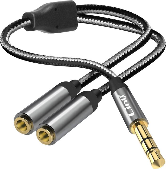 Image du produit LinQ Prise jack 3,5 mm mâle vers 2x prise jack 3,5 mm femelle (Jack 3.5mm, Jack 3.5mm)