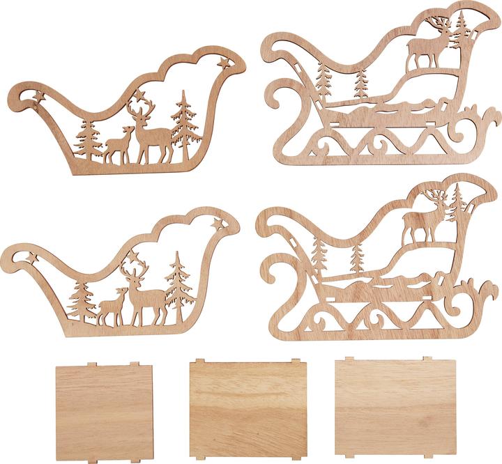 Image du produit VBS Kit de montage "Luge", 7 pièces, contreplaqué