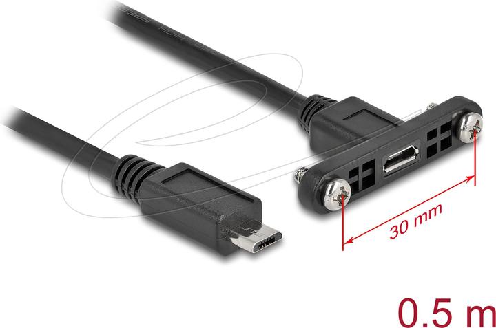 Produktbild Delock USB-Verlängerungskabel (0.50 m, USB 2.0)