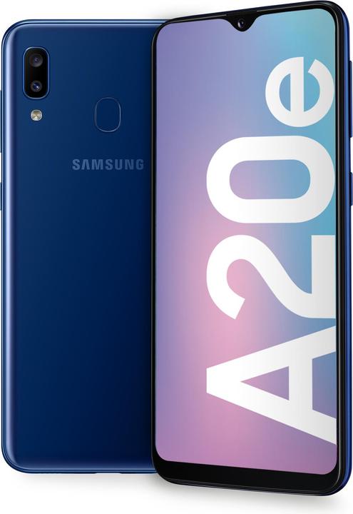 Actual product image Samsung Galaxy A20e EU (32 GB, Blue, 5.80", Dual SIM + SD, 13 Mpx, 4G)