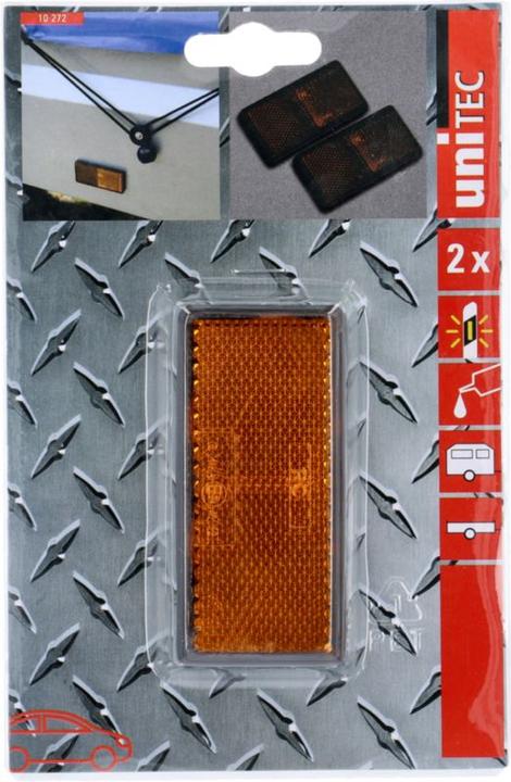 Produktbild Unitec Seitenreflektor eckig, 2 Stk,gelb