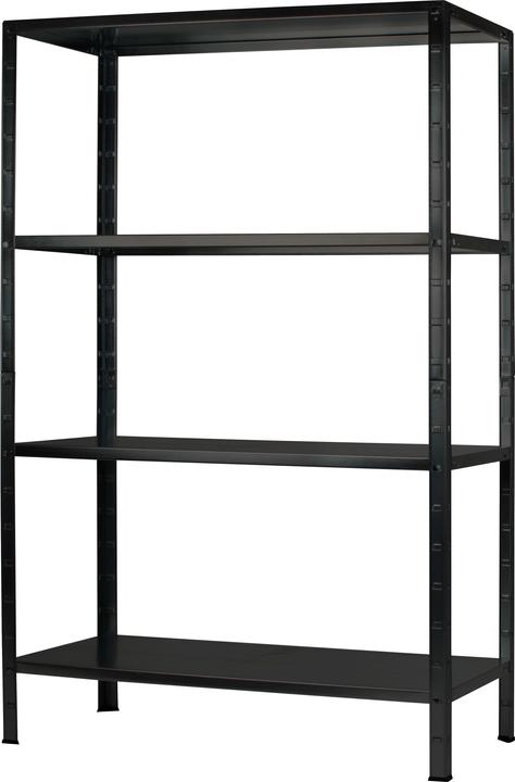 Schulte Regalwelt Steck-Grundregal Schulte schwarz strukturiert 1800x1000x350 mm 4 Bden Tragkraft 260 kg