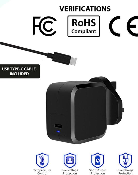 Actual product image Dell 65 Watt USB-C AC Adapter - UK (65 W)