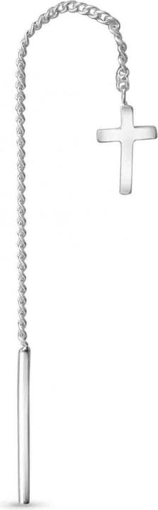 Passion Rhodie Silber Ohrringe – Anhänger – Kreuz (MAT BIJOU)