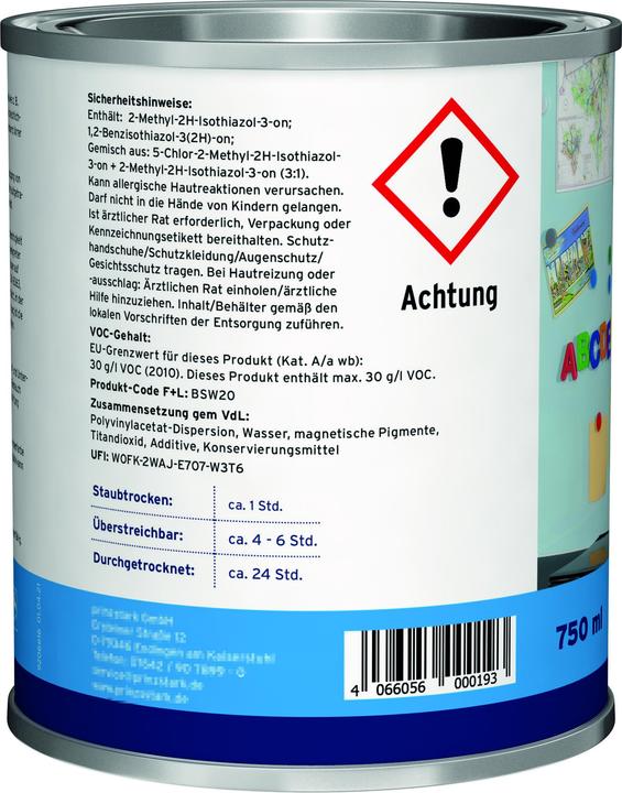 Actual product image Plid Magnetic paint 2.25L anthracite grey for approx. 4m²/ magnet Paint magnetic paint magnetic wall (Anthracite grey, 2.25 l)