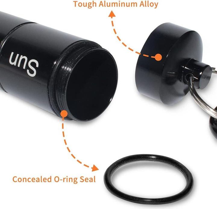 Actual product image Cbx Portable 7-day pill box with key ring and carabiner