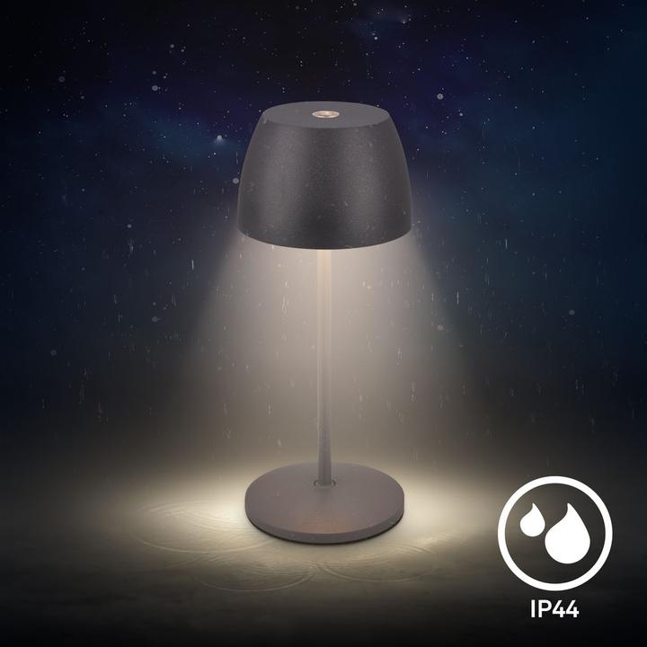 Produktbild Briloner Akku LED Tischleuchte mit Ladestation, Mini, Touch, Anthrazit (150 lm)