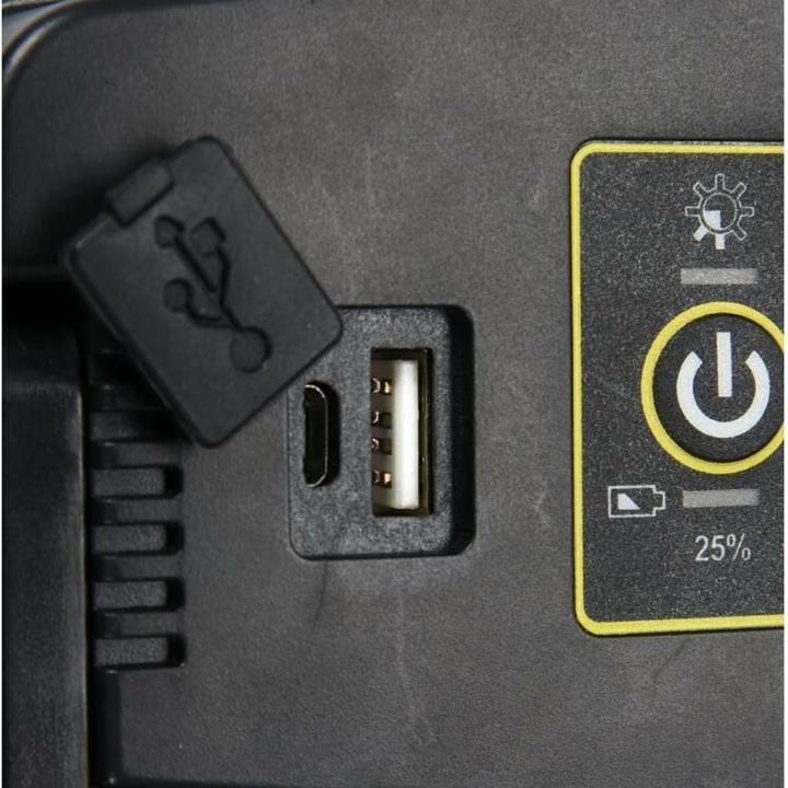 Produktbild Yato 3in1 LED Baustrahler Campinglampe Akku Arbeitsleuchte 2000lm Tragbar | Bluetooth Lautsprecher Musikb (2000 lm)
