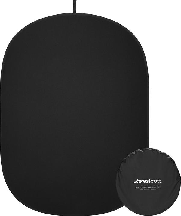 Produktbild Westcott 2-in-1 Black & White Screen (5' x 6.5') Collapsible Backdrop (152.40 cm, 195.60 cm)