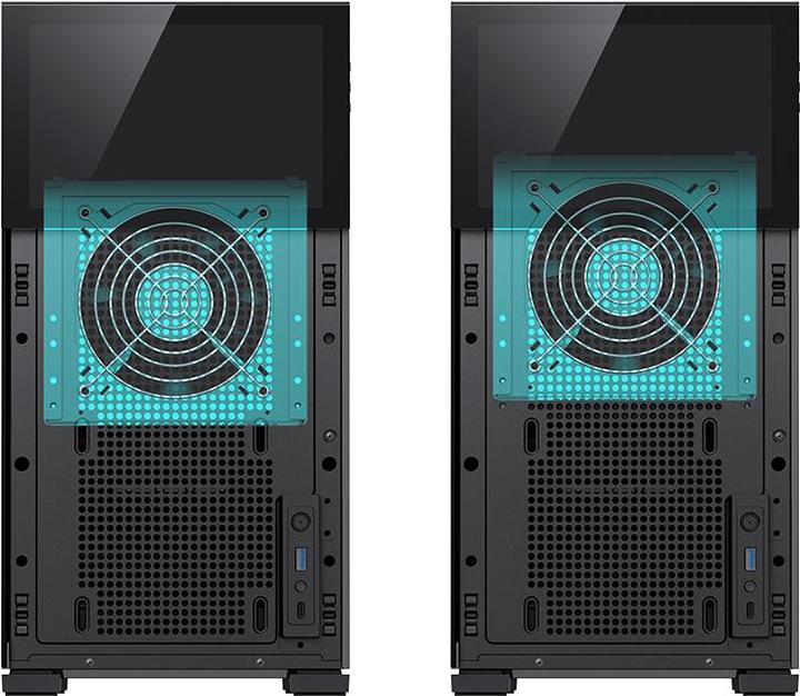 Productafbeelding Jonsbo D41 Scherm ATX behuizing, gehard glas - zwart (ATX, mATX, Mini-ITX, DTX)