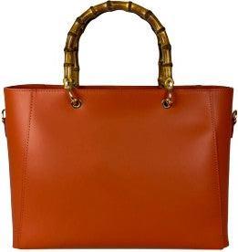 Only-Bags.Store Tasche mit Bambusgriff, Lederhandtaschen, Tasche aus echtem Leder, Umhängetasche, handgefertigte