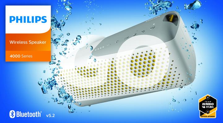 Image du produit Philips Enceinte Bluetooth TAS4807W Blanc (12 h, Fonctionnement sur batterie)