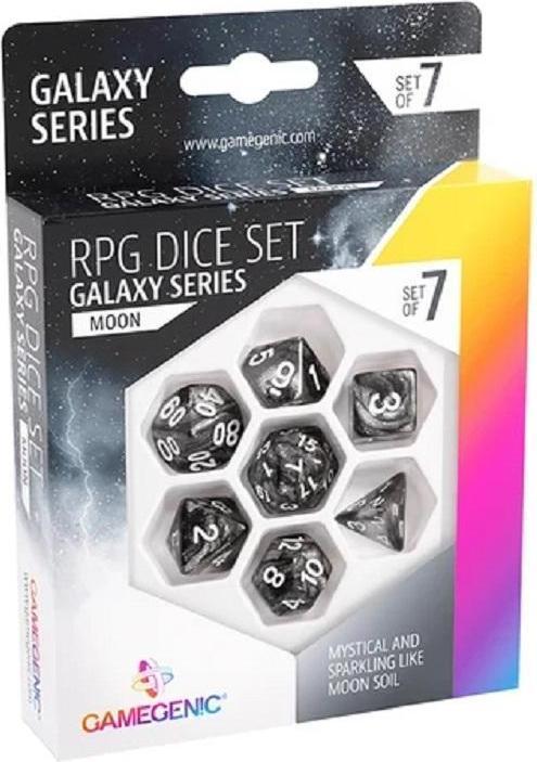 Produktbild Gamegenic Set de 7 Dés Jdr - Galaxy Series : Moon