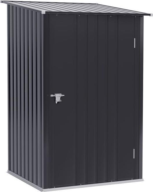 Actual product image Swisshandel24 Garden shed 1x1 m metal garden shed Garden shed 0.92 m² galvanised steel dark grey
