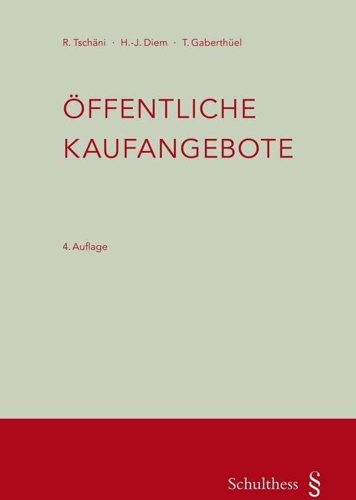 Produktbild Öffentliche Kaufangebote (PrintPlu§) (Deutsch, Hans-Jakob Diem, 2020)