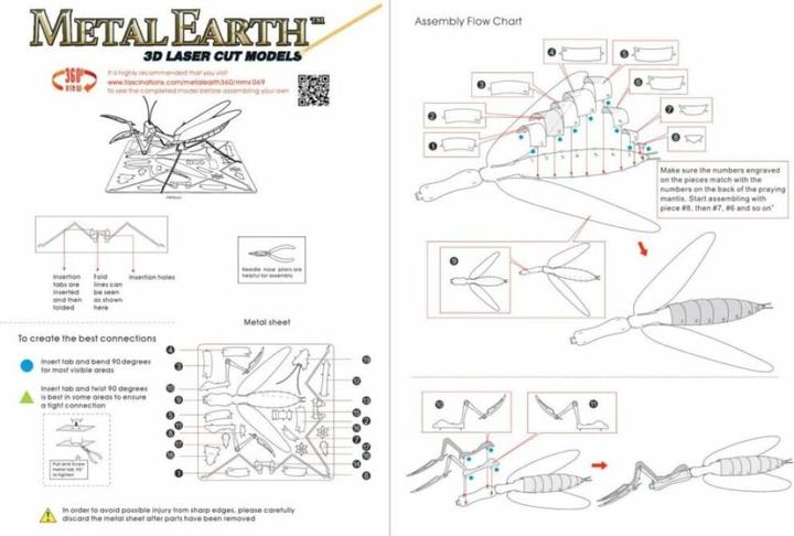 Nutritional values and ingredients Metal Earth Praying Mantis (Praying Mantis)