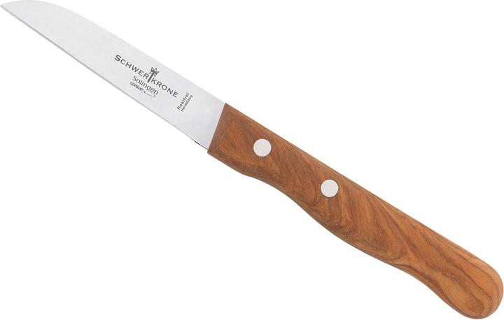 Schwertkrone Vegetable knife olive wood straight (7.50 cm)