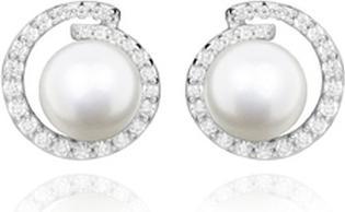 JVD Silver earrings with pearls and zircons SVLE0328SH8P100