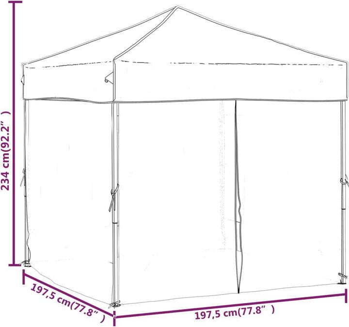 Actual product image VidaXL Partyzelt (197.50 cm, 197.50 cm)