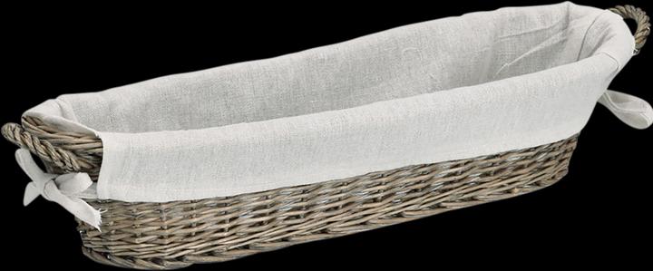 Productafbeelding Zeller Present Stokbroodmandje met tas, rieten/canvas
