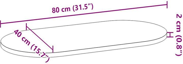 Immagine prodotto VidaXL Lyndsey (80 x 40 x 2 cm)