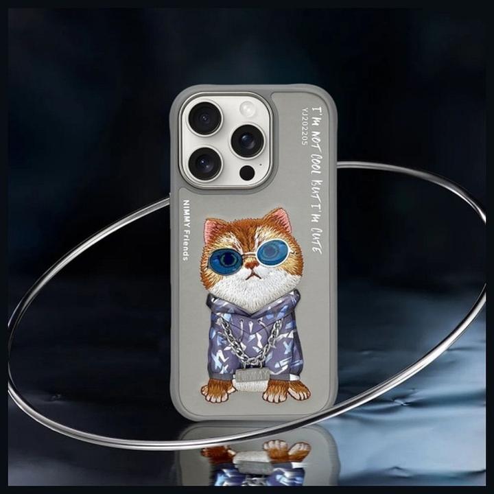 Produktbild Nimmy case iPhone 16 Pro 6.3" gray Glasses Cool Cat (Apple iPhone 16 Pro)