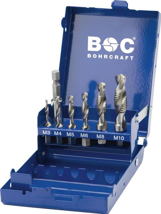 Actual product image Bohrcraft Machine combination tap set HSS M3-M10 1/4" hexagonal shank