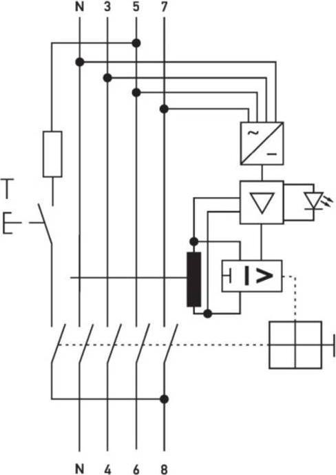 Actual product image Doepke 091348HD DFS 4-pole 40A 0.03A Type B SK N-li HD RCD circuit breaker all-current sensitive