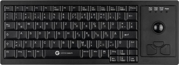 Gett Cleantype Xtra Roll Keyboard with Trackball USB Colour black Layout DE (DE, Cable)